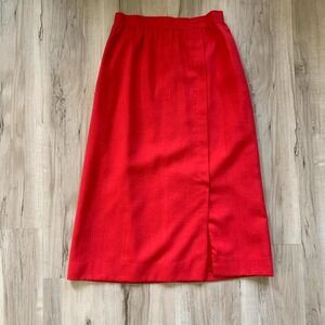 Vintage 1970s midi skirt with slit sz 8 Cottage Tailor